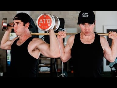 ATG-style Shoulder Press with Dumbbells or Barbell