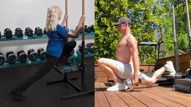 How My Mom ATG Split Squats at 70 vs How I Do