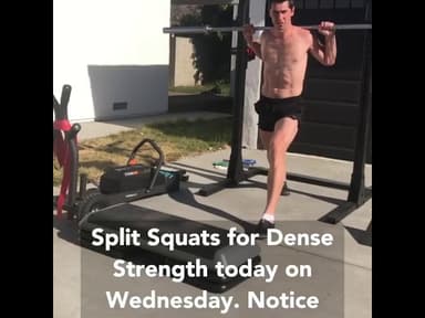 Bar on Back for ATG Split Squat is OKAY in Dense Strength!